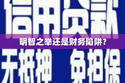 犍为明智之举还是财务陷阱？