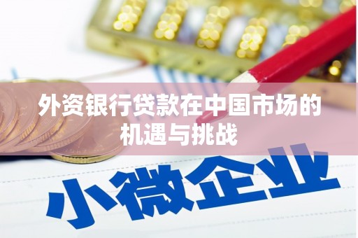 犍为外资银行贷款在中国市场的机遇与挑战