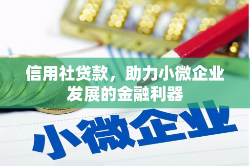 犍为信用社贷款，助力小微企业发展的金融利器
