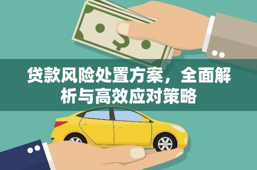 犍为贷款风险处置方案，全面解析与高效应对策略