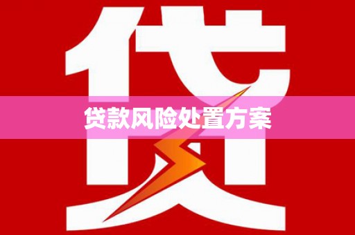 犍为贷款风险处置方案